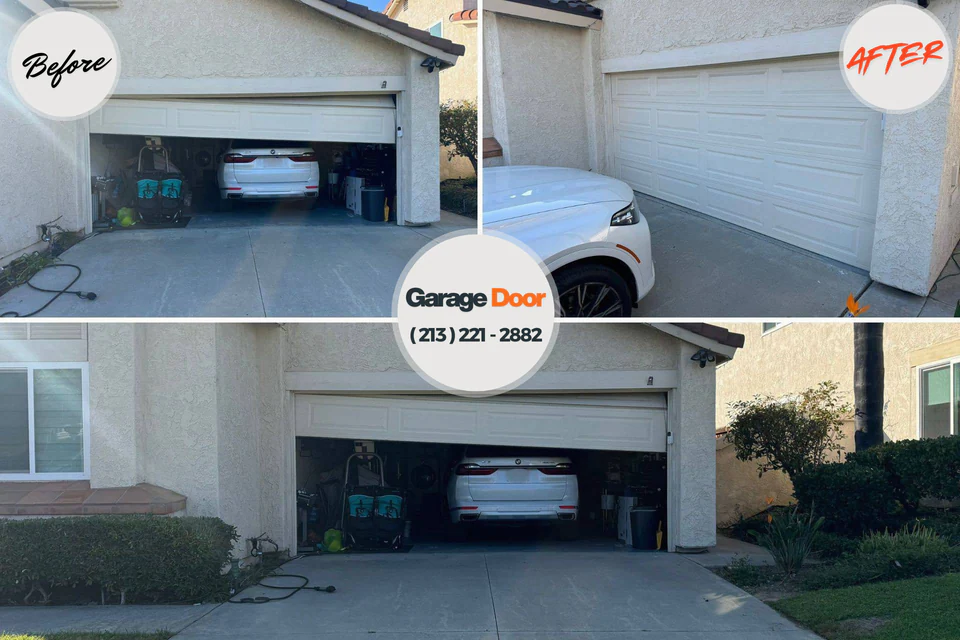 Before and after: garage door repair Port Richey, FL